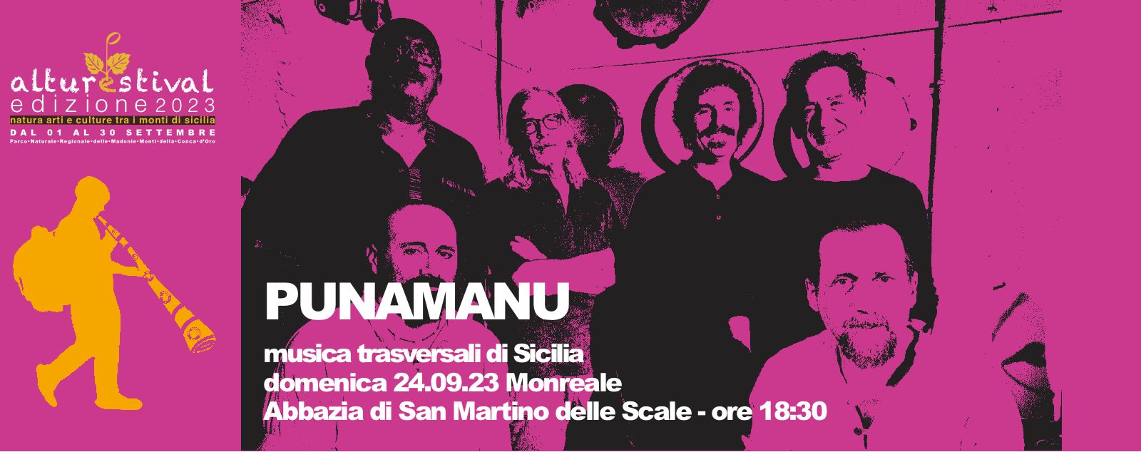 24.09.23 – PUNAMANU in concerto all’Abbazia di San Martino delle Scale – Monreale